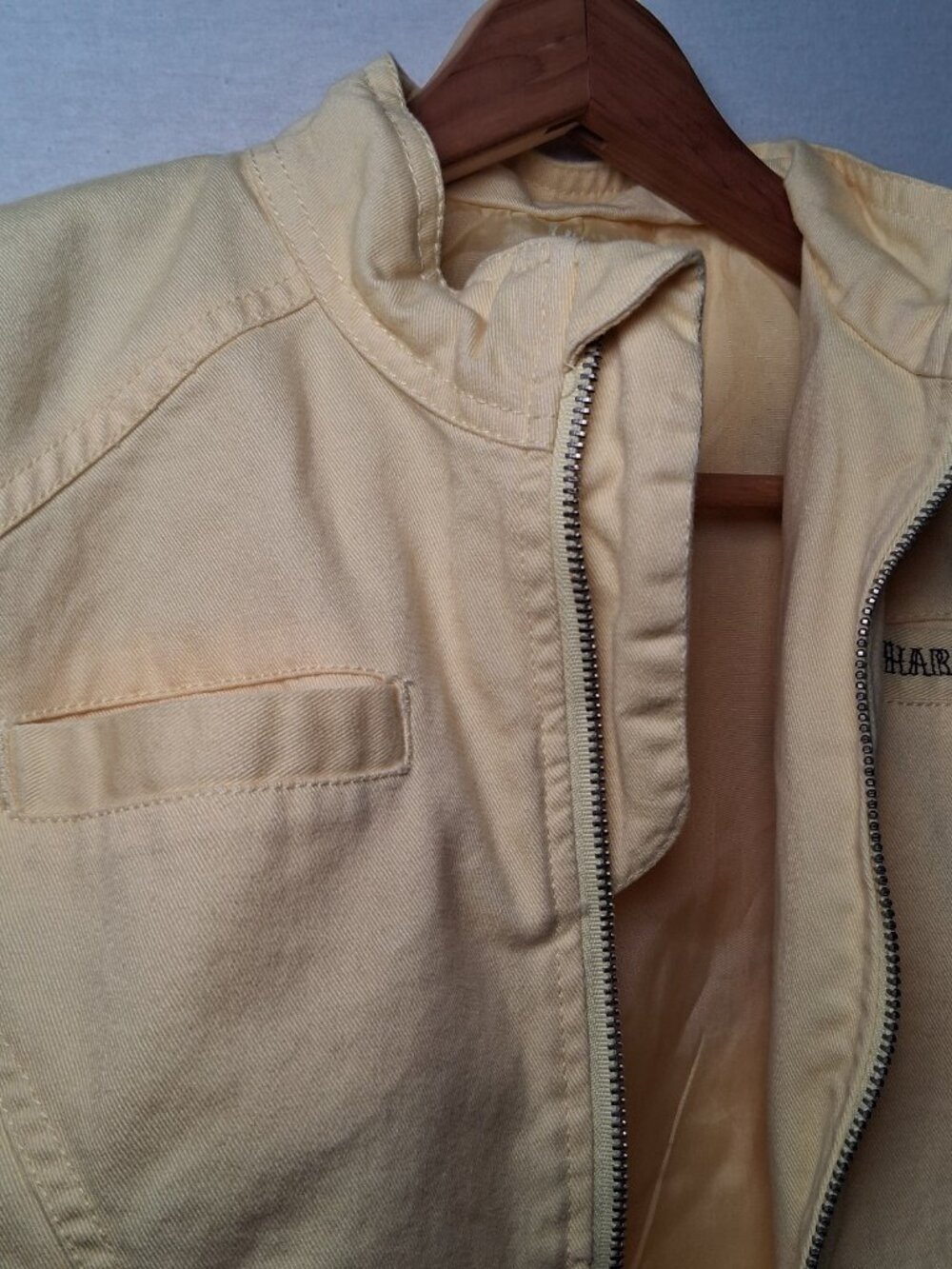 Harley Davidson Motorcycles Jacket Girls 5 Yellow Twill Tattoo Eagle Bird Rose - Picture 16 of 16